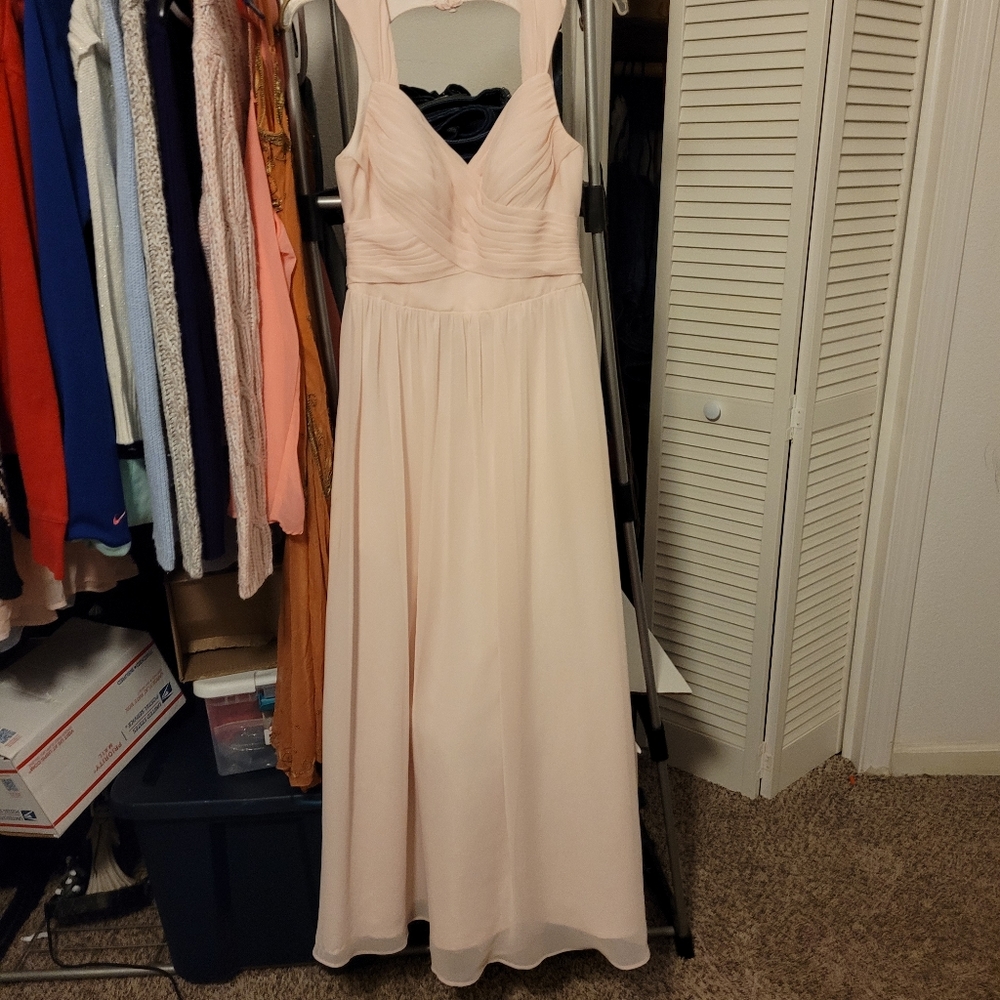 LIGHT PINK AZAZIE beautiful bridesmaid dress